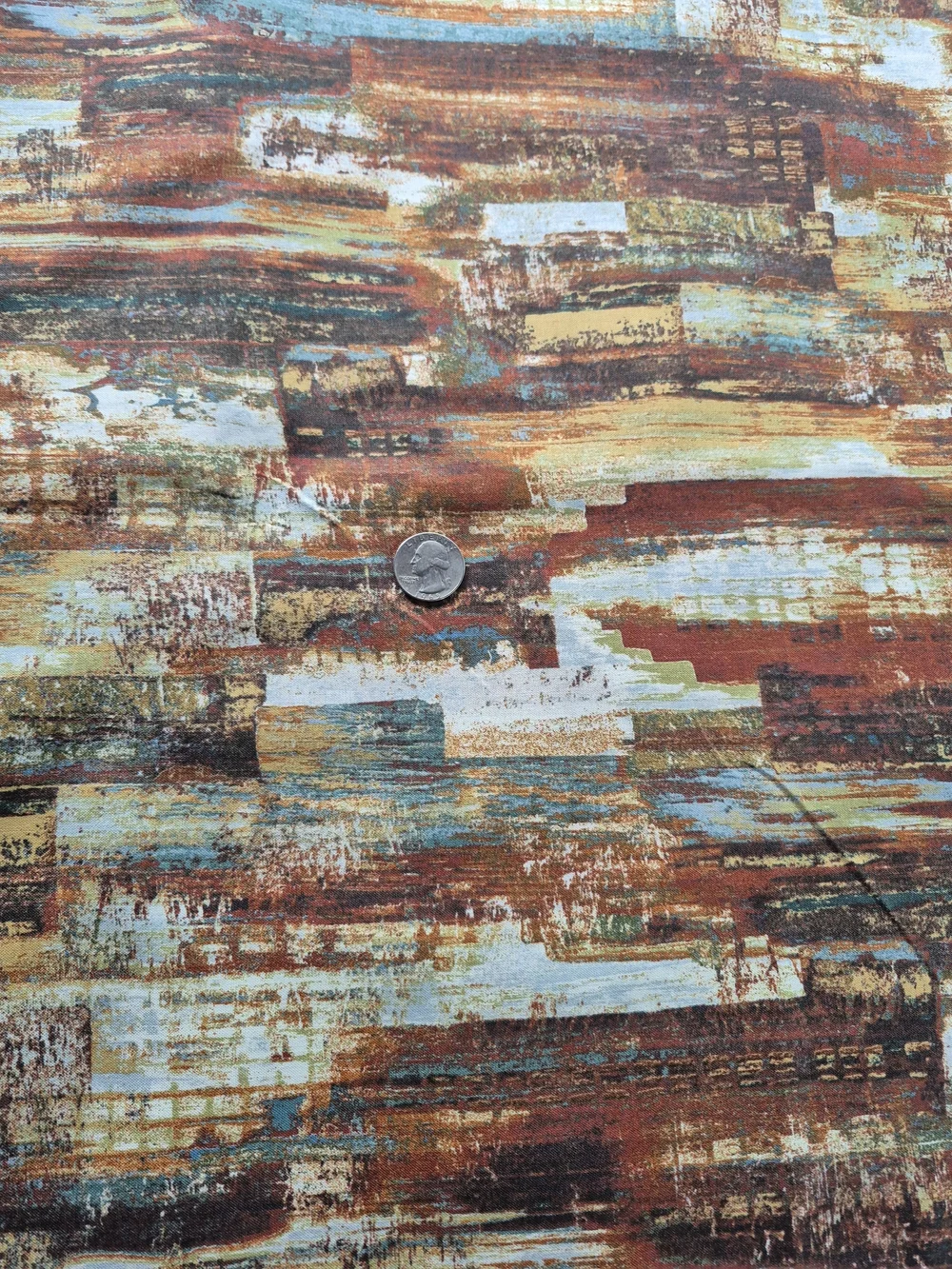 Urban Reflections Brown Abstract Cotton Fabric 2 Yards Northcott Quilting Sewing